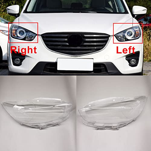 HZYCKJ Ein Paar Autoersatzscheinwerfer Klare Linse Scheinwerfer Klare Abdeckung Coupe Cabrio Für Mazda CX-5 2013-2016 Transparente Lampenschirme