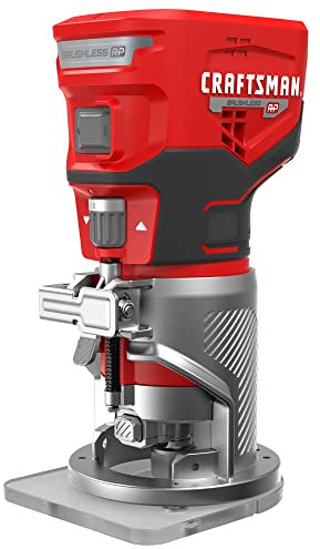 CRAFTSMAN V20 Router Tool, Cordless, Variable Speed, Plunge Router with Depth Adjustment, Bare Tool Only (CMCW400B)