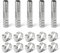 ERGAOBOY 5 pièces 14mm Acier Inoxydable Tuyau Droit Barbeau raccord de Tuyau 2 Voies en i sus 304 avec 10 étriers