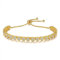 JSGEMSLEE 14 Karat Vergoldetes Tennis Armband für Damen Herzförmiges Tennisarmband Zirkonia Verstellbares Armband für Schmuckgeschenke