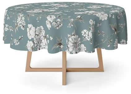 Martina Home Harzbeschichtete Tischdecke Daniela, rund, 140 cm, Türkis