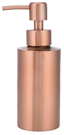 Jerliflyer Stainless Steel Soap Dispenser,Kitchen Bathroom Countertop Hand Pump Liquid Rose Gold Copper Soap Dispenser(550ml)