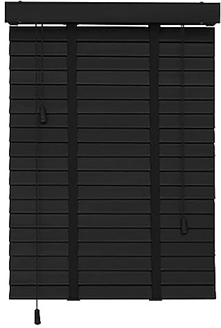 Stores Vénitiens en Bois Massif Naturel - Horizontaux, Ombragés, Lattes De 50 mm, Rideaux D'intimité - 70x200cm/28x79in