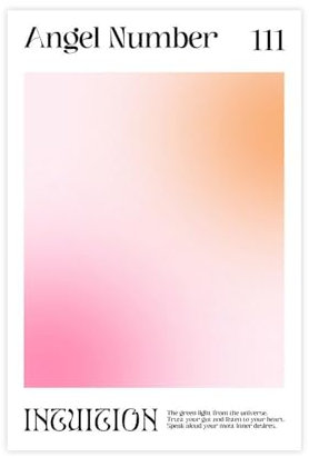THEGIS Leinwandposter Angel Number 111 Intuition, 60 x 90 cm