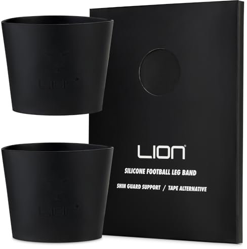 Silicone Football Leg Bands For Adults & Kids - The Tape Alternative To Hold Shin Pads In Place To Match Your Kit (Black)