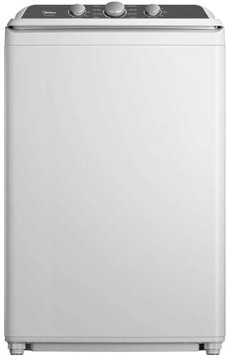 Midea MLTW41A1BWW 4.1 Cf Top Load Washer Agitator Stainless Tub