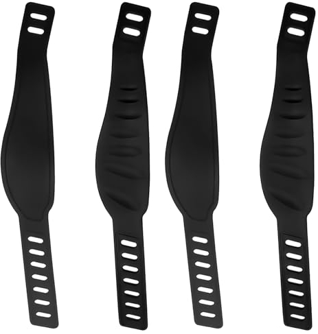 TOATELU 4 Stück Pedal Straps: Heimtrainer Pedalgurte Verstellbare Länge, Universal Pedalgurt für die Meisten Fahrradpedale Spinning Bikes Heimtrainer Fahrrad Heim oder Gym(Schwarz)