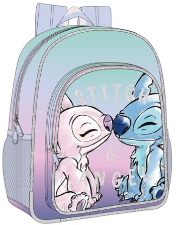 CERDÁ LIFE'S LITTLE MOMENTS/Mochila Escolar Stitch 31x12x38-Cierre Cremallera Asa Ajustable-Resistente y Duradera Producto Original Diseñado en España