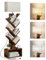 Evermagin Libreria ad albero a 6 livelli con luce, a torre stretta, organizer per libri da pavimento alto con mobiletto per soggiorno, camera da letto e ufficio domestico, marrone rustico
