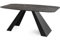 WFL GROUP Esstisch Monte im Modern Stil, Rechteckiger Tisch in Schwarzer Marmoroptik - Ausziehbar von 180 cm bis 220 cm, Pulverbeschichtete Schwarze Metallbeine - 180 x 90 cm - Marmor Schwarz