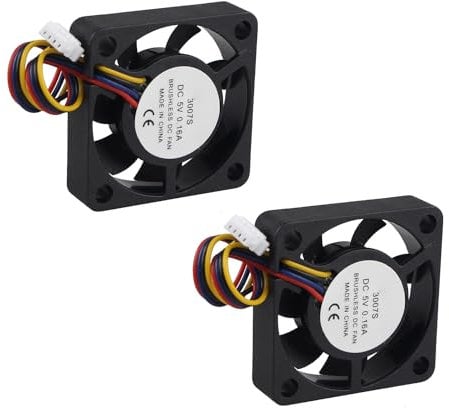 ZDE 2PCS 3007 PWM Cooling Fan 30x30x7mm Speed Adjustment Heatsink Cooler for Raspberry Pi 5 4GB/8GB