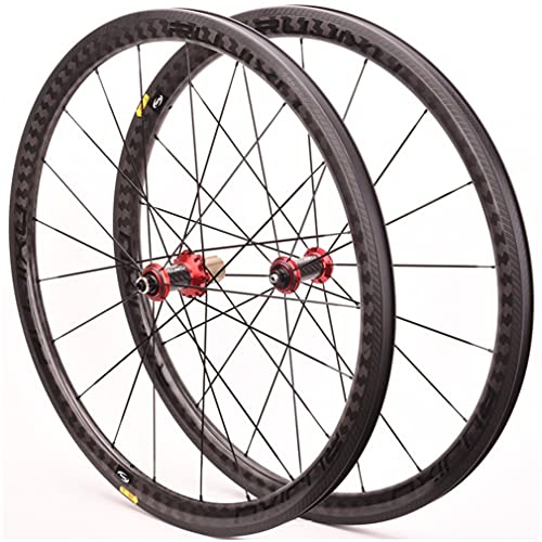 Felgen Ultraleichter Carbon-Rennrad-Laufradsatz 700c Fahrrad-Laufradsatz 38 mm 50 mm Felge C/V-Bremse Schnellspannräder 18/21 Löcher Nabe für 7/8/9/10/11-Gang-Kassette 1640 g