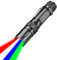 POCKETMAN LED-Taschenlampe vier Farben weiß grün blau rot wiederaufladbare wasserdichte Zoom-Taschenlampe mit fünf Beleuchtungsmodi, sehr helle tragbare starke Licht-Taschenlampe