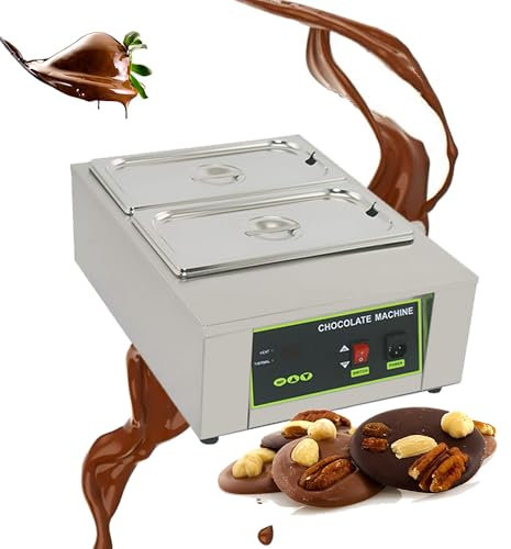forestalk Commercial Electric Chocolate Tempering Machine 0℃~90℃/0℉~194℉ Chocolate Melter Digital Temp Control Chocolate Melting Machine For 8 Kg Of Chocolate | 230V | 1kW