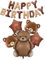 VIKY Bär Happy Birthday Ballon,6 Stück Bär Folienballon Geburtstag,Bär Geburtstagsdeko Junge Mädchen,Bären Luftballon Tiere Ballons Dschungel Deko,Bär Balloon für Babyparty Deko,Kindergeburtstag Deko
