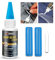 LOCBONDSO Colla per Tessuti 60ml, Adesivo per Tessuti Permanente e Lavabile, Trasparente e Impermeabile per Cotone, Nylon, Lana, Denim, Pelle e Riparazioni