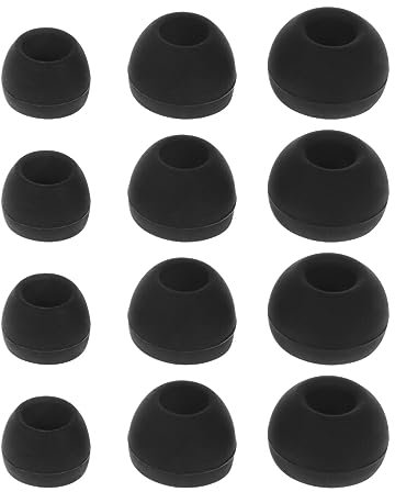 GMBYLBY Ersatz-Ohrstöpsel aus weichem Silikon für In-Ear-Kopfhörer (Innenloch 4,5 mm Kopfhörer), 12 Stück