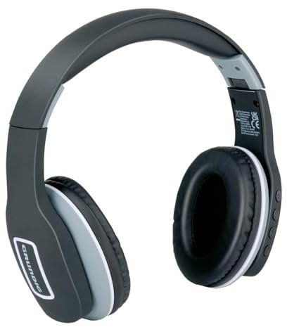 Grundig Kopfhörer Kabellos Bluetooth - Kopfhörer Over Ear mit 5 Stunden Spielzeit - Kabellos mit Mikrofon - Inkl. 3,5mm Audiokabel und USB-C Ladekabel