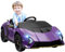AIYAPLAY 12V Lamborghini Autentica Licensed Kids Electric Car Age 3+ with Butterfly Doors, Ride on Car with Remote Control, 4 Suspension Wheels, Soft Start, LED Lights, Music, Horn, Purple