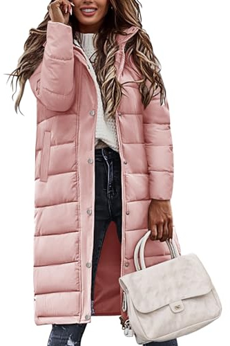Tuopuda Cappotto Giubbotto Donna Invernale Giacca Cappotti Imbottita Caldo Parka Felpa con Cappuccio Giacche Trapuntato Lugghezza Giaccone Outwear Antivento