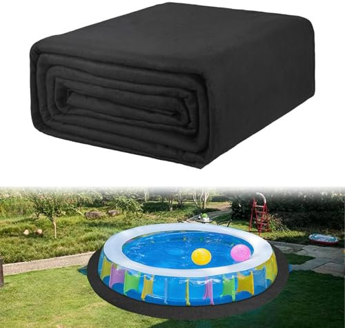 QSZTJJ Pool Groundsheet Tapis de Sol Protecteur,Tapis De Revêtement De Sol De Piscine pour Piscine Plane Protection des piscines Hors Sol, résistant à la déchirure (4×4m)