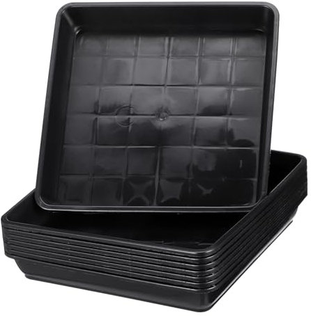 JOINPAYA 8piezas Bandejas Cuadradas para Macetas Plástico Duradero para Bonsái y Jardinería Protección De Superficies Retenedor De Agua para Plantas