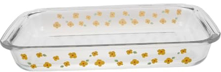 Sosoport Rechteckige Glas-auflaufform Hitzebeständig Backofen Mikrowelle Geeignet Transparente Ofenform für Familienessen und Festtagsgerichte Bpa-frei Langlebig