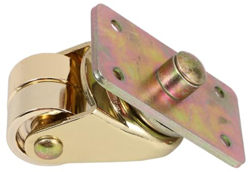 BESPORTBLE Piano Caster Iron Roller Replacement with Screws Metal Wheel for Acoustic and Vertical Pianos in Classic Gold Tone
