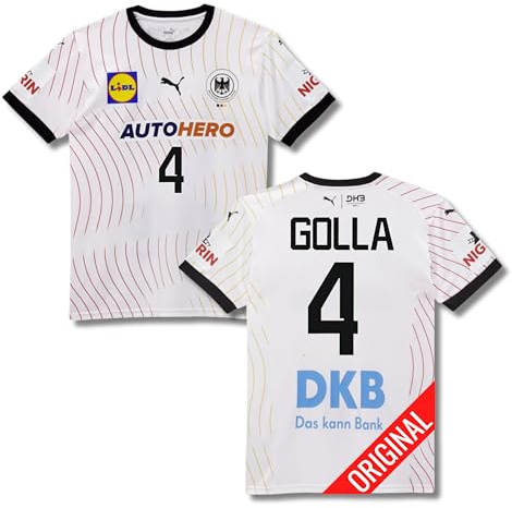 PUMA Original DHB Handball Trikot Herren [Home 2024] Offizielles Handball Trikot [Spieler oder Personalisiert] Sportbekleidung Sport Tshirts Herren Shirt Männer