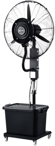 AnYaBinni Ventilador de Pie con Nebulizador de Agua, Depósito de 40L y 3 Velocidades | Ventilador Industrial Portátil con Alcance de 20m para Exterior, Jardín, Terraza y Grandes Espacios