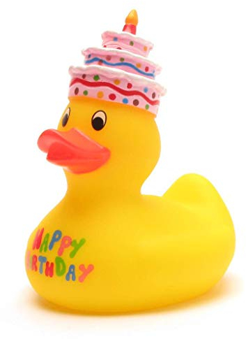 DUCKSHOP I Geburtstags Quietscheente I Badeente I L: 10 cm