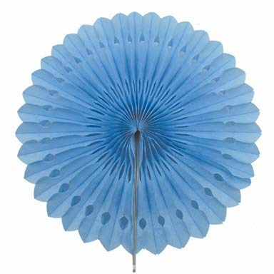 Creativery 1 Papierfächer 25cm (hellblau 311) // Deko Papier Fächer Rosetten Blumen Raumdeko Papierrosetten Hängedeko