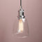 Yosoan Lighting Industrial Loft Bar Glass Shade Pendant Light Fittings, Edison Hanging Ceiling Lamp Chandelier for Kitchen Island Bedroom Dining Room (Chrome)