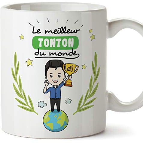 Mugffins Tonton Mug/Tasse Oncle du Monde - Tasse Originale/Cadeau Anniversaire/Future Tonton. Céramique 350 ML