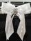 Unbekannt 10 x hochwertige Handgemacht Weiss Antenneschleifen mit Herzschleifen aus Satin, Auto Schleifen, Hochzeit Deko, Autoschmuck