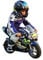 BI ESSE - Tuta da MINIMOTO per bambino in pelle e tessuto professionale, completa di protezioni CE (Blu/Bianco, S (8 anni))