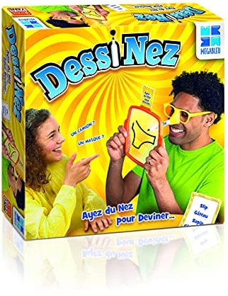 Megableu - Dessi'Nez – Gesellschaftsspiel – Zeichenspiel – Gesellschaftsspiel – zum Spielen mit der Familie oder mit Freunden – 3 Spieler und mehr – ab 7 Jahren
