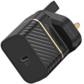 OtterBox USB-C PD UK Wall Charger 20W, Fast Charger for Smartphone and Tablet, Drop Tested, Rugged, Ultra Durable, Black