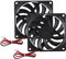 2Pcs DC 12V 8010 Lüfter 3D-Drucker 80x80x10 Bürstenloser Lüfter 80MM für 3D-Drucker PC CPU Computergehäuse Lüfterkühler