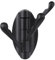 Crochet porte-serviettes pliable noir mat, crochet pivotant en métal, support de serviette de salle de bain, porte-manteau pour camping-car, support mural