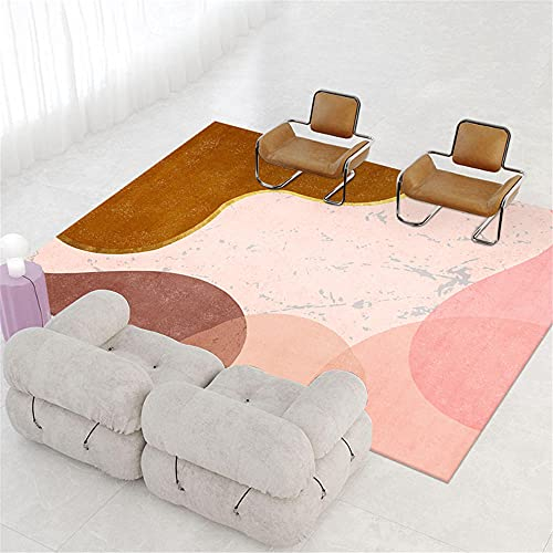 Rosa Flokati Teppich Waschbar Abstrakte Spritzen Wohnzimmer Schlafzimmer Corridor rutschfeste und langlebige Maschinenwäsche Teppich balkonteppich Teppich esszimmer bunt300x450CM