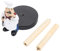 YARNOW Chef Papierhandtuchhalter Papierhandtuchständer Metallhalter Entzückender Taschentuchhalter Esstisch Papier Französische Kochfigur Koch Serviettenspender Holz Rolle Karikatur