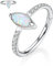 hengkaixuan 16G Knorpelohrringe Conch Creolen Silber Nasenring Septum Schmuck Daith Ring Chirurgenstahl Nasenring 10mm Tragus Rook Creolen Lappen Nasenringe Kleine Creolen mit Horseeye Opal