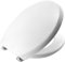 BEMIS Torino Ultra-Fix Duroplast White Toilet Seat. Non Slip Toilet Seat with Adjustable Chrome Hinges, Thermoset Plastic Material, Universal, Easy to Clean & Quick Installation, White