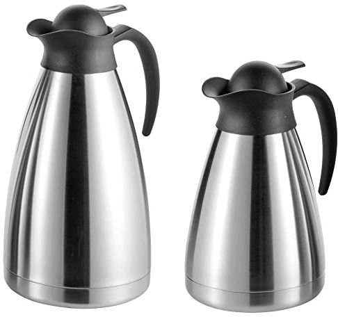 Esmeyer 290-072 Thermoart Bouteille isotherme Acier inoxydable 2 l & 290-070 / Thermoart Carafe isotherme Inox 1 l