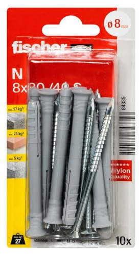 Fischer Hammerfix N 8 X 80/40 S mit Senkkopf Gvz SB-Karte