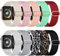Wepro 10 Pack dehnbare Solo Loop kompatibel mit Apple Watch Armband 38mm 40mm 41mm 42mm, Elastisches Einstellbares Weiches Nylon Ersatzarmband für iWatch SE/10/9/8/7/6/5/4/Ultra/Ultra2, Gruppe C Farbe