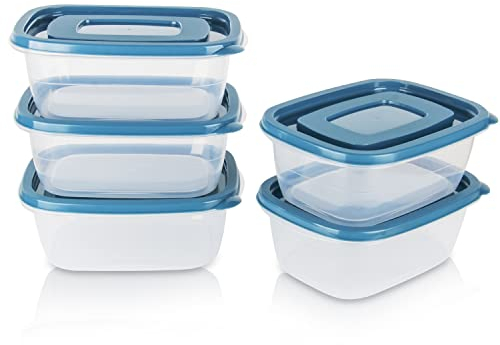 5PCS Contenedor refrigerado en plástico rectangular de.Caja de almacenamiento de alimentos,juegos de contenedores,contenedores de alimentos,1000ml por caja