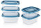 5PCS Contenedor refrigerado en plástico rectangular de.Caja de almacenamiento de alimentos,juegos de contenedores,contenedores de alimentos,1000ml por caja