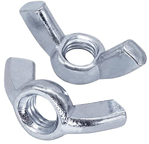 SKIR'CO (10 piezas) Tuercas de mariposa M10, Tuercas de mariposa galvanizadas, DIN 315
